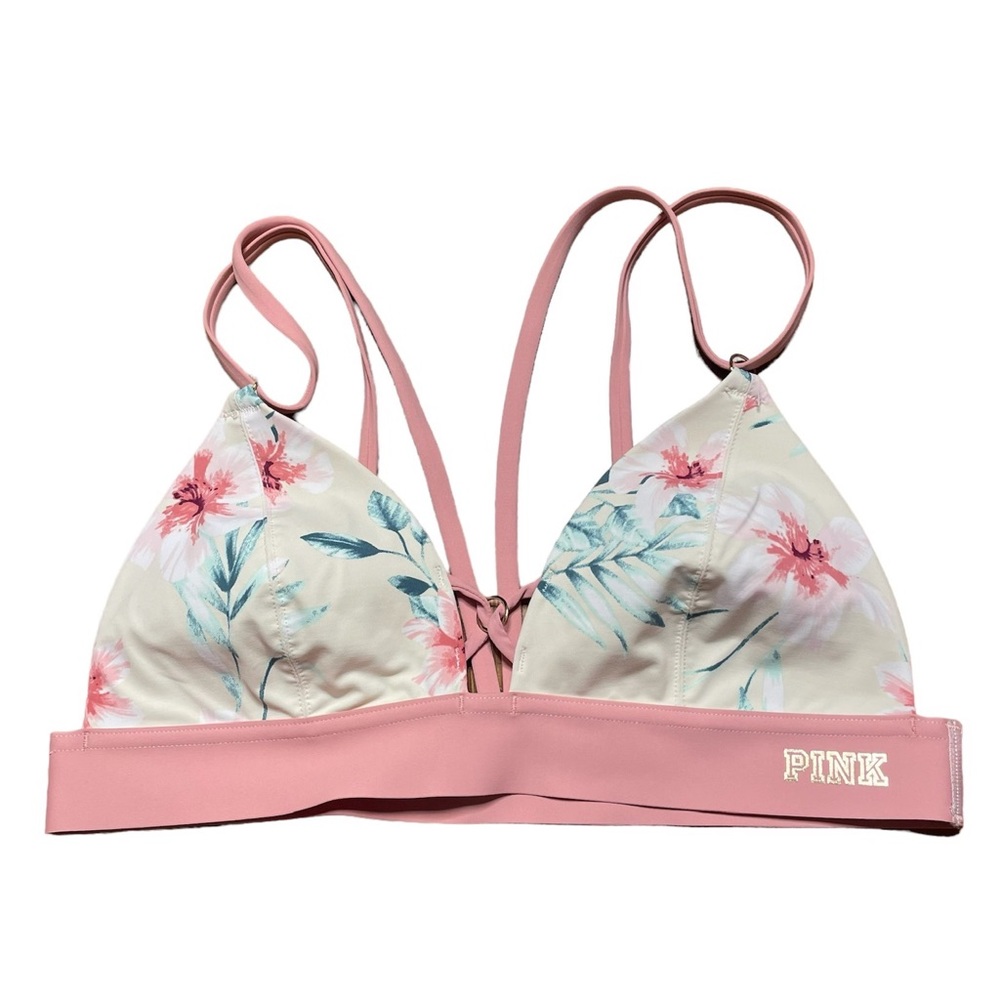 PINK by Victoria’s Secret Pink Floral Triangle Bralette Size M